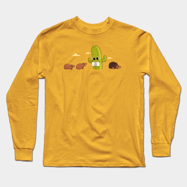 Cactus Hugs Long Sleeve T-Shirt by Naolito